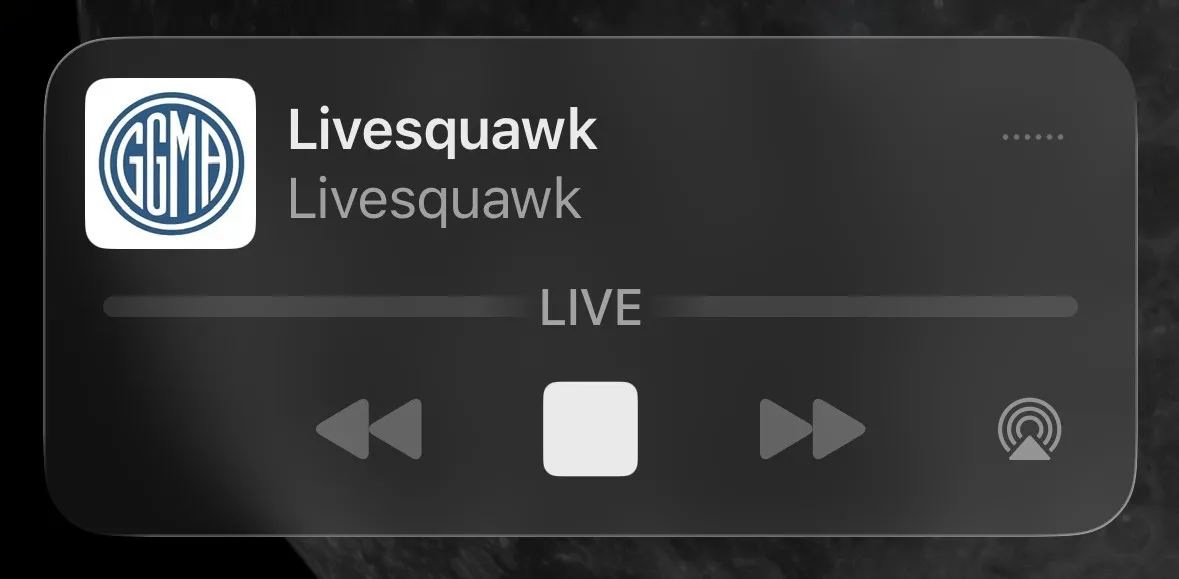 Lock screen — squawk live